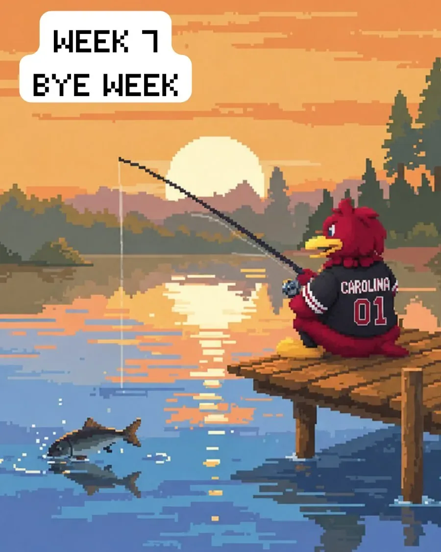 South Carolina Gamecocks 2026 schedule graphic — Week 7, bye week