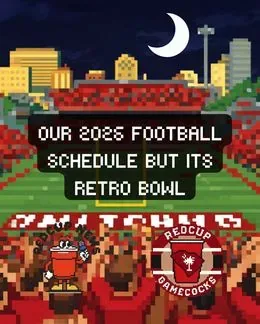 Retro Bowl styled South Carolina Gamecocks 2026 season schedule graphic