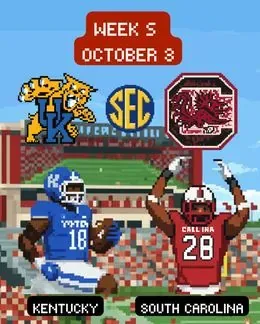 South Carolina Gamecocks 2026 schedule graphic — Week 5, Kentucky